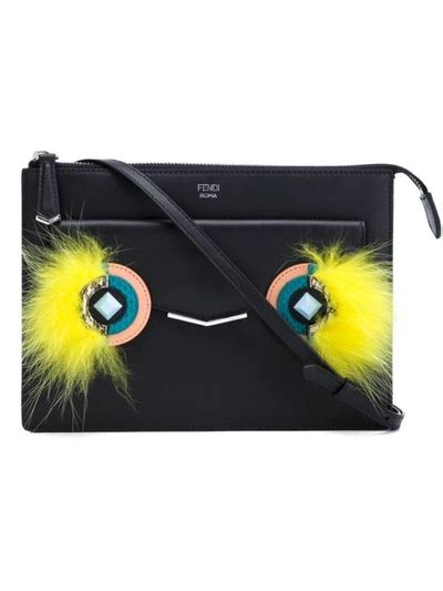 fendi mini 2jours leather and fur cross-body bag|Mini Bags .